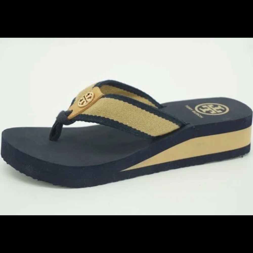 Rubber Logo Thong Flip Flop Sandal Size 8